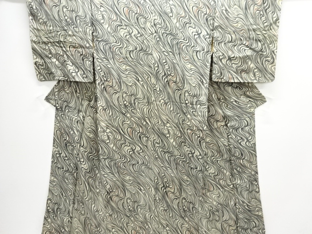 アンティーク　錦紗抽象模様着物